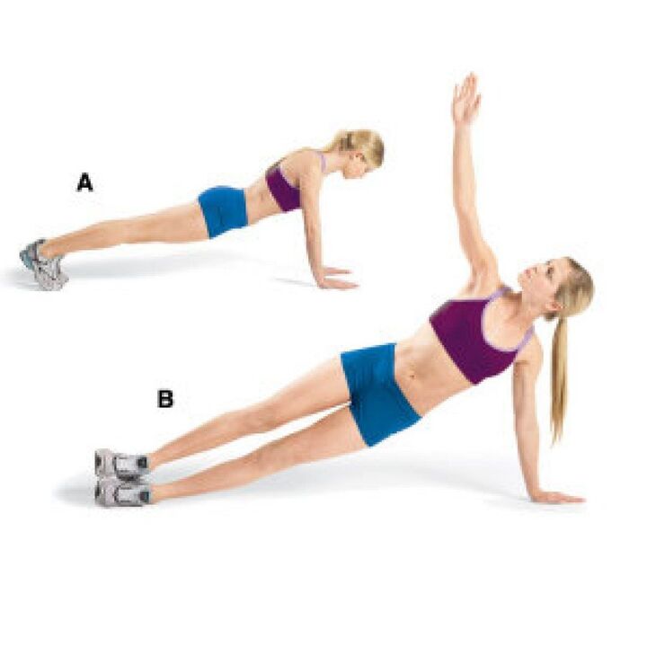 Plank with one turn