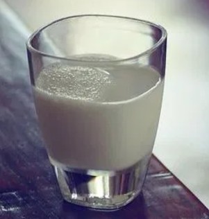 A glass of milk