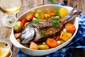 Cooked fish for the Mediterranean diet