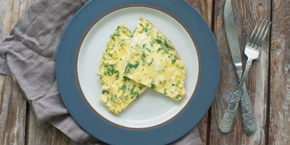 omelet with greens for shop diet
